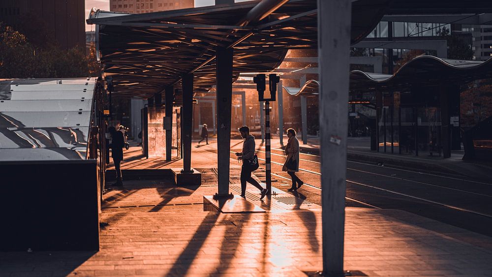 Voorbijgangers in de Zon