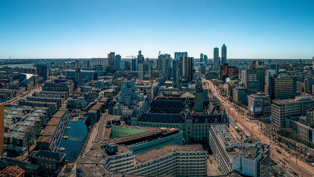 Panorama over Rotterdam